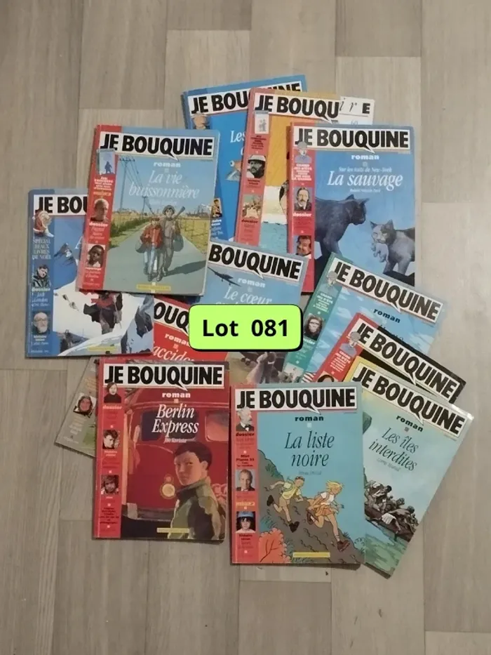 Lot vintage de 12 magazines Je bouquine année 1992-93 L81