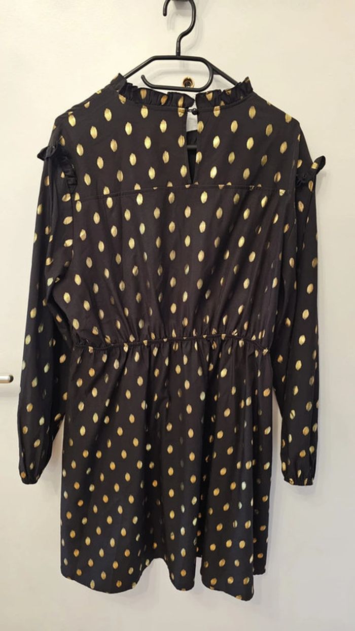 Robe noir à paillettes dorées shein 1XL