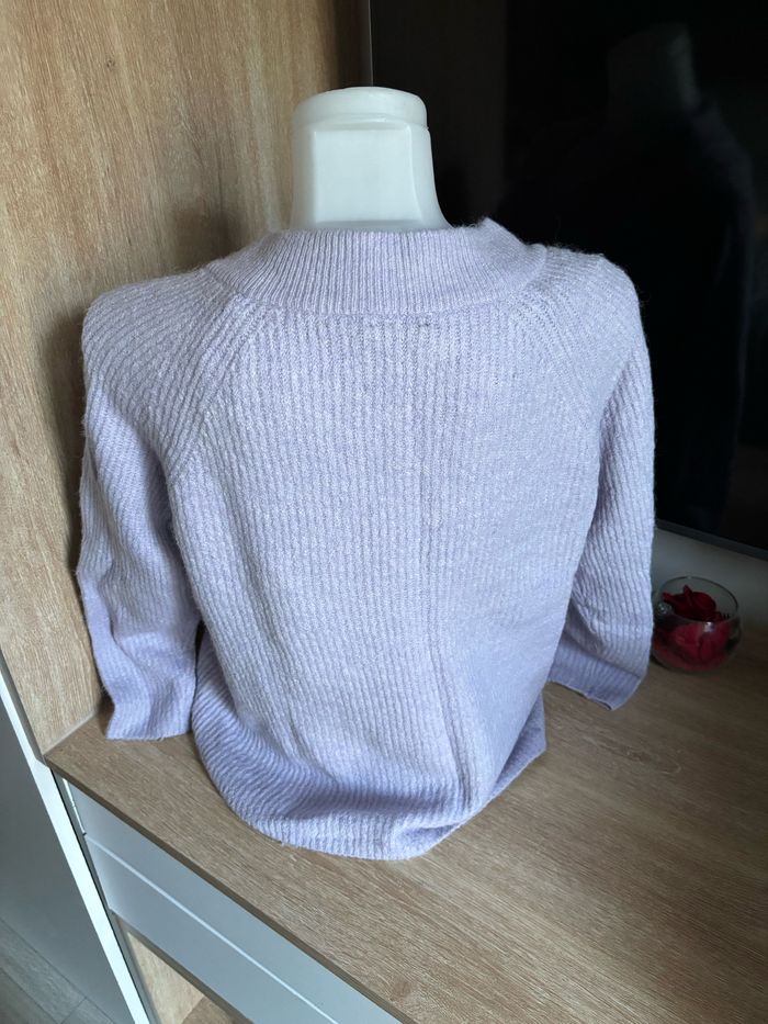 Gros Pull maille tout doux lila C&A taille M - photo numéro 3