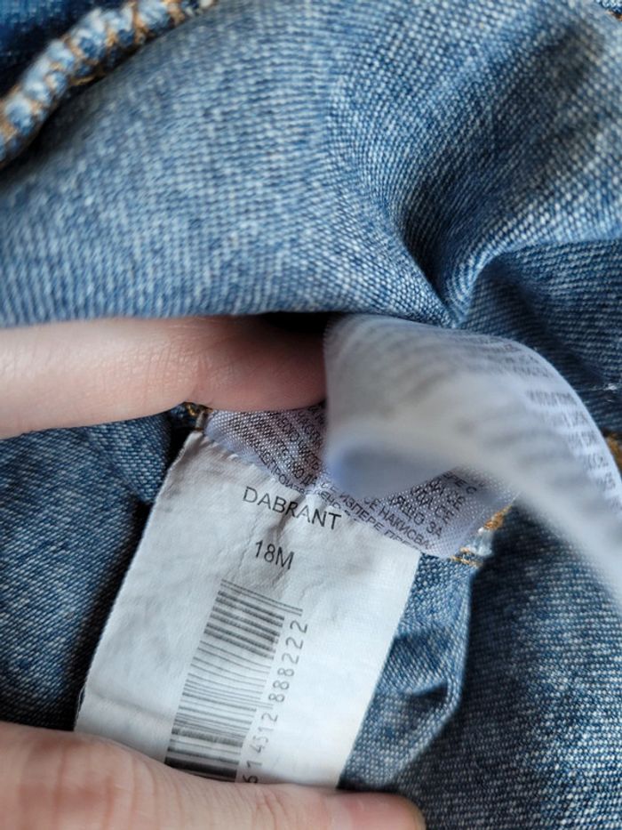 Lot 18 mois salopette ourson en jean et gilet - photo numéro 14