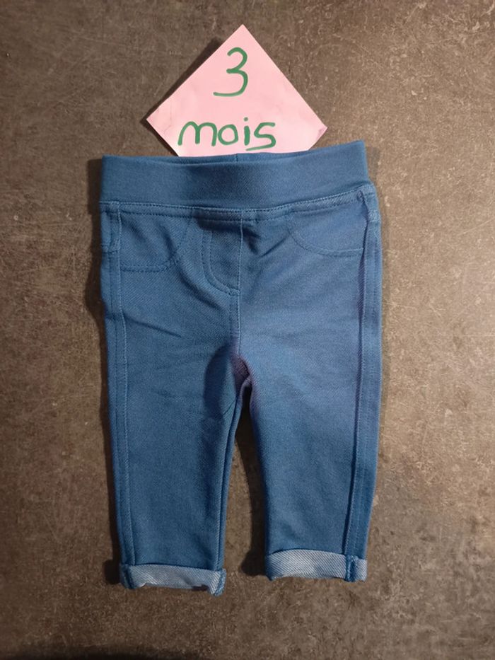 Jegging bleu 3 mois