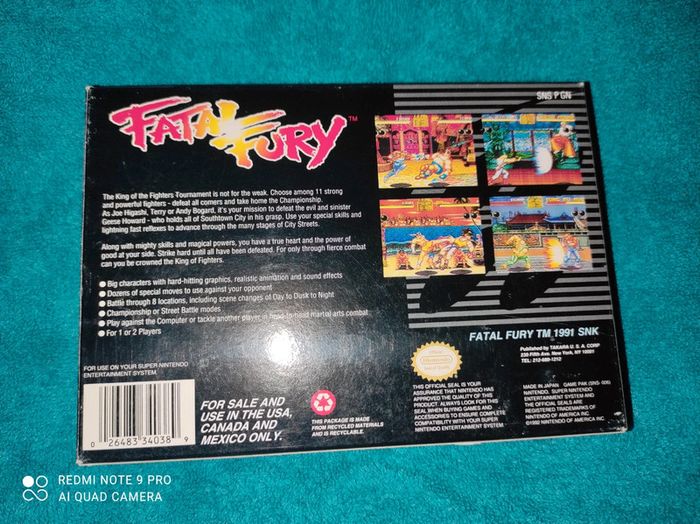Fatal Fury super Nintendo - photo numéro 2