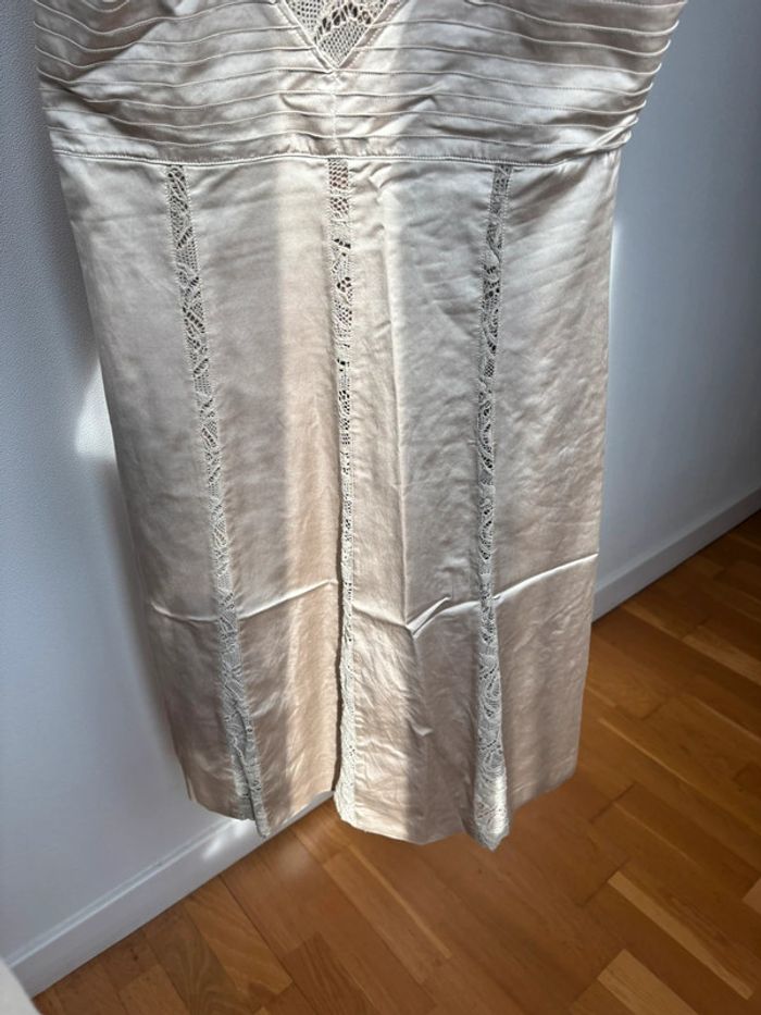 Robe beige dentelle Infinitif Paris - Taille 44 - photo numéro 5