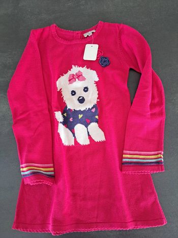 robe oursons grain de blé 4 ans rose