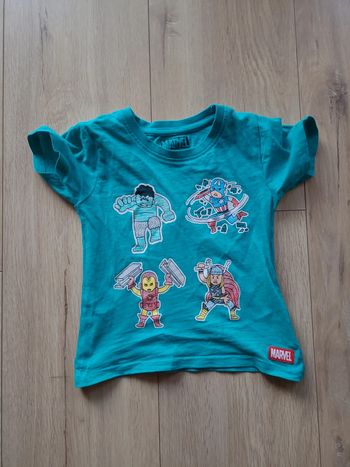 T shirt vert/bleu Marvel