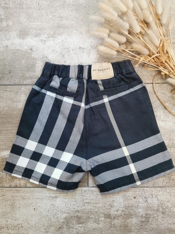 🌹Burberry très joli short/Bermuda bébé garçon coton noir rayé blanc gris 6mois