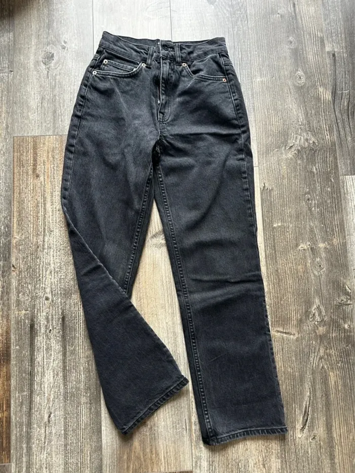 Jean droit slim noir – taille haute – ASOS – Neuf avec étiquette