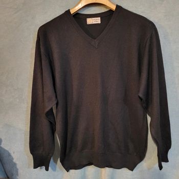 Pull Léger - Col en V - Laine Merinos 🧥 Taille M - Oversize