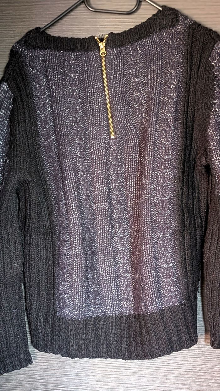 Pull laine bleu marine  les Petites - photo numéro 2