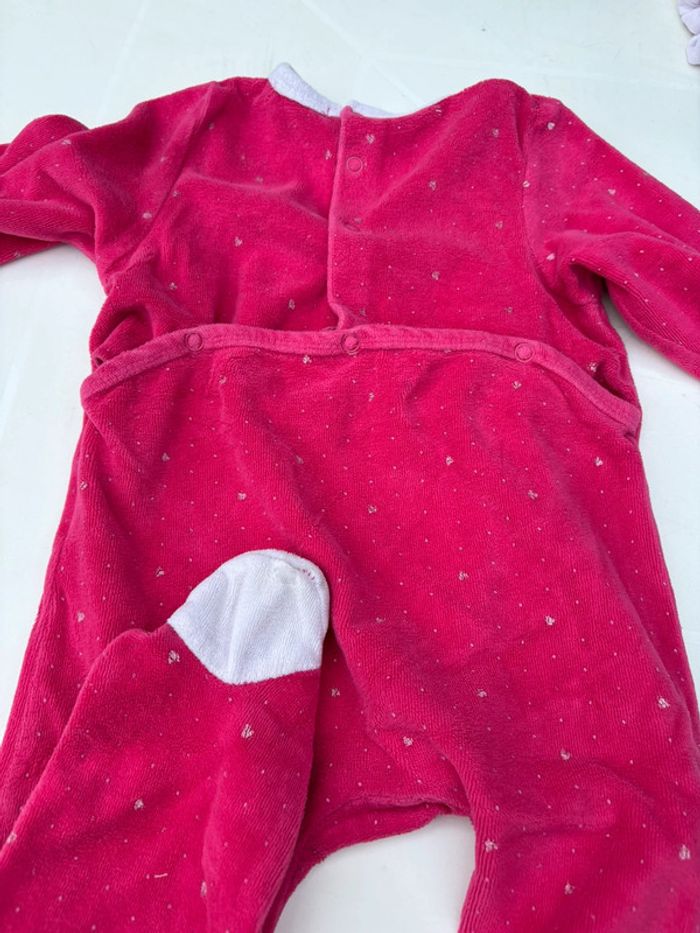 Grenouillère Tissaia rose fuchsia 12 mois - photo numéro 4