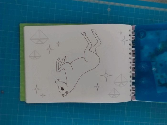 Bloc dessin avec pochoirs et stickers chevaux poneys licornes - photo numéro 4