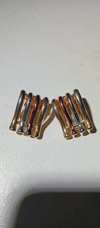 Clips d'oreilles vintage tricolore