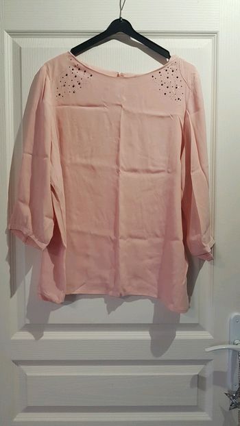 Blouse rose à strass Kiabi