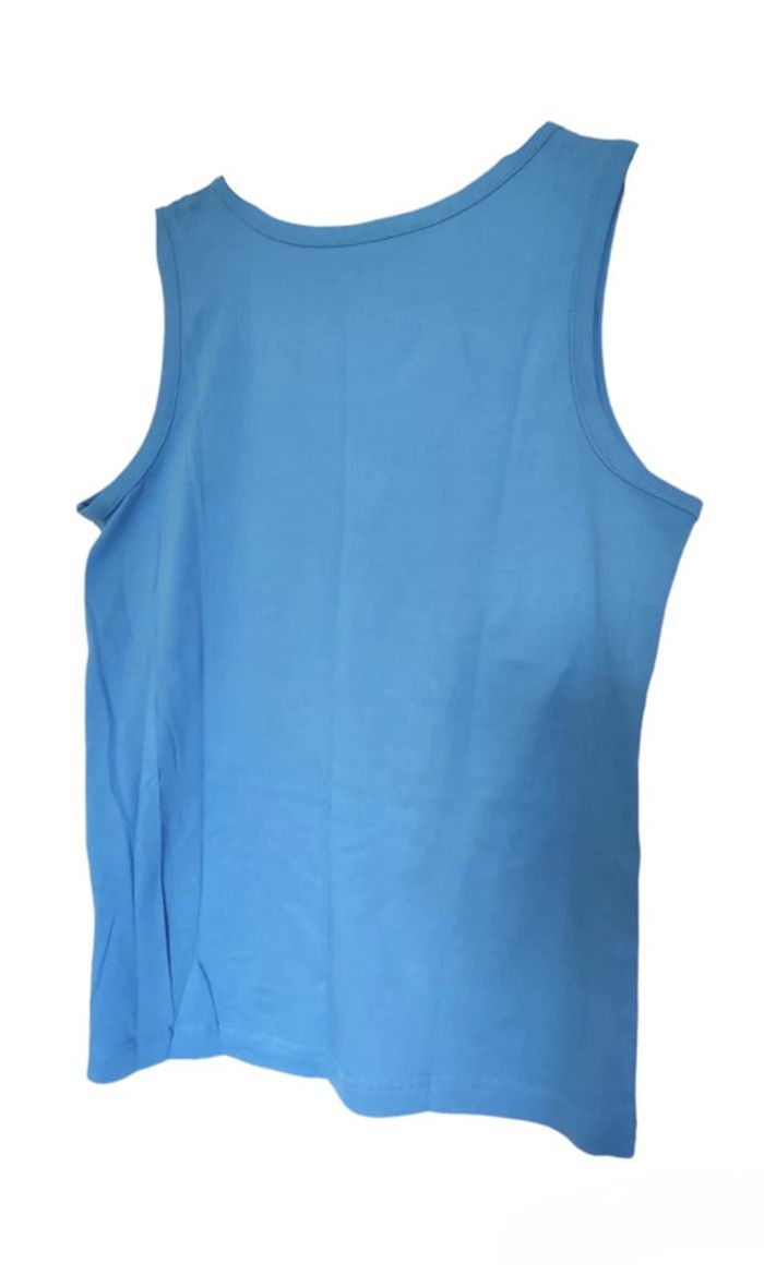 Débardeur bleu uni bretelles larges grande taille t46/48 - photo numéro 2