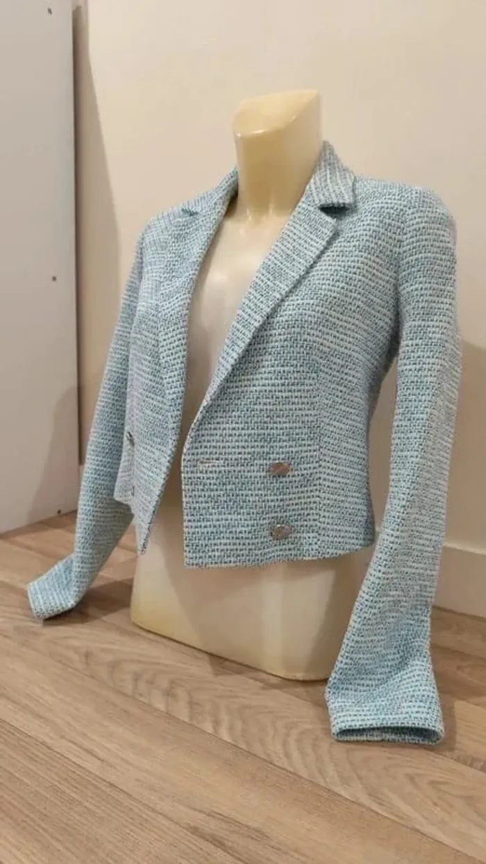 Blazer bleu vintage chaud T34 - Naf Naf - photo numéro 2