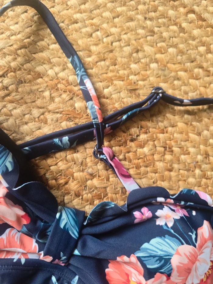 Bikini sublime fleurie style vintage taille xl neuf - photo numéro 4