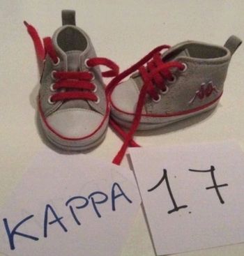 Baskets Kappa gris et rouge