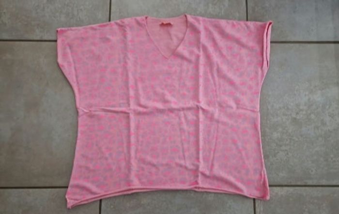 Tee shirt oversize rose lilas - photo numéro 3