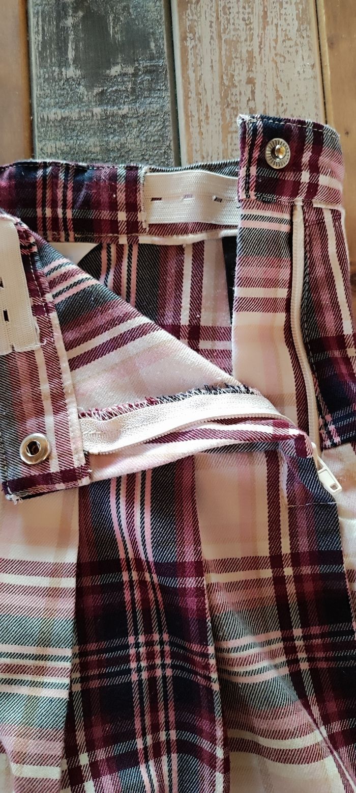 Jupe H&M à carreaux violet/fushia/beige - photo numéro 5