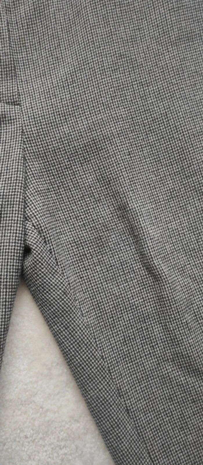 Pantalon droite style Chino Vintage Saint Hilaire 44 motif pieds de poule gris - photo numéro 9