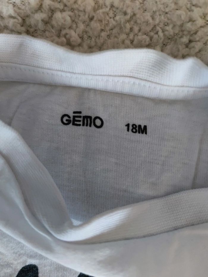 T-shirt manches longues 100% sympa comme papa T.18 mois - photo numéro 2