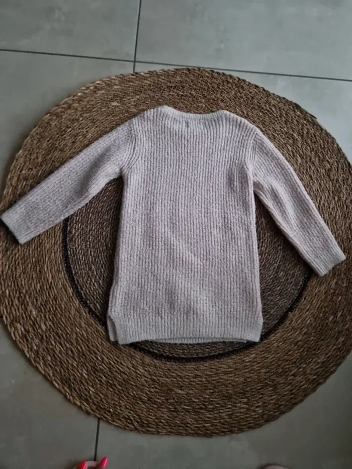 Jolie robe avec liseré lilas pull fille taille 3 ans - photo numéro 2