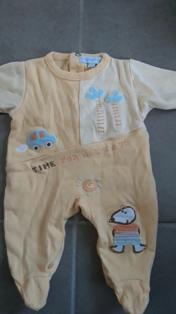 Pyjama/dors bien tex jaune - photo numéro 2