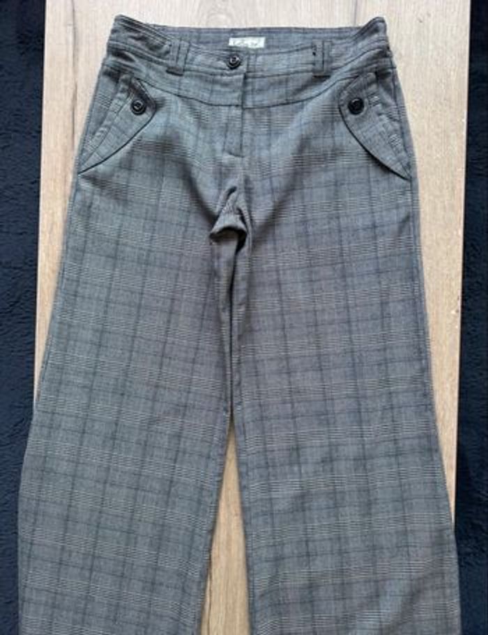 Pantalon Flare chic taille 38 comme neuf Via28 coupe évasée - photo numéro 5