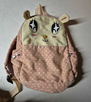 Petit sac à dos mignon rose et beige kawaï