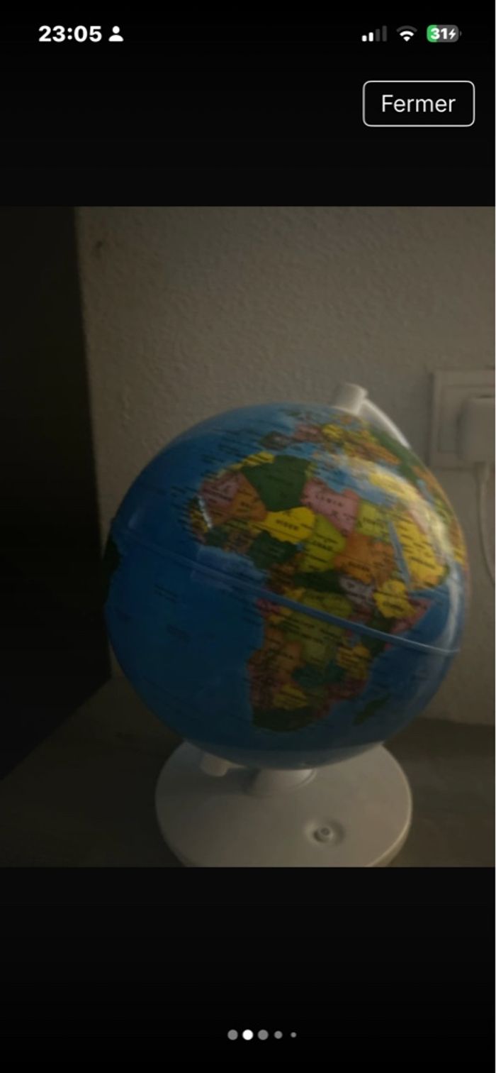 Globe lumineux enfant - photo numéro 2