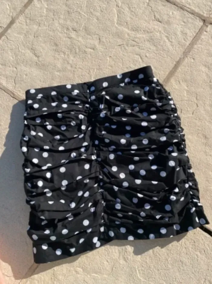 jupe à pois moulante gemo taille 38 - photo numéro 3