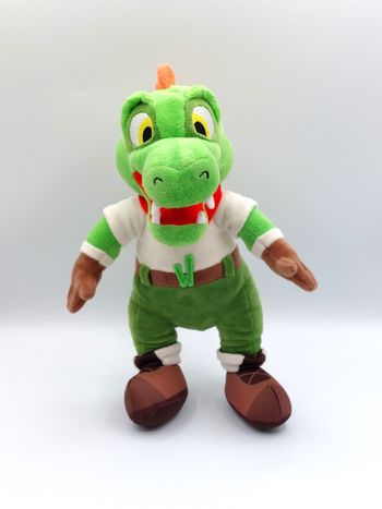 Peluche crocodile alligator parc Walygator foulard rouge environ 32 cm doudou