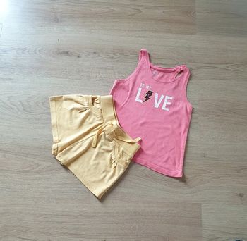 🩷 Tee-shirt débardeur Short 4 ans kiabi/Tex #emyfleury_4ansfille
