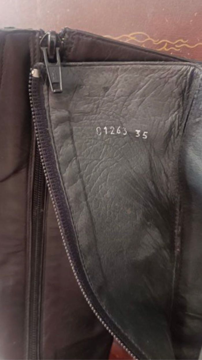 Bottes hautes vintage cuir 35 - photo numéro 8