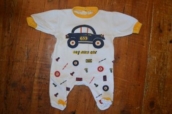 Pyjama velours 1 mois voiture