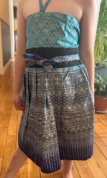 Robe bustier fille en coton