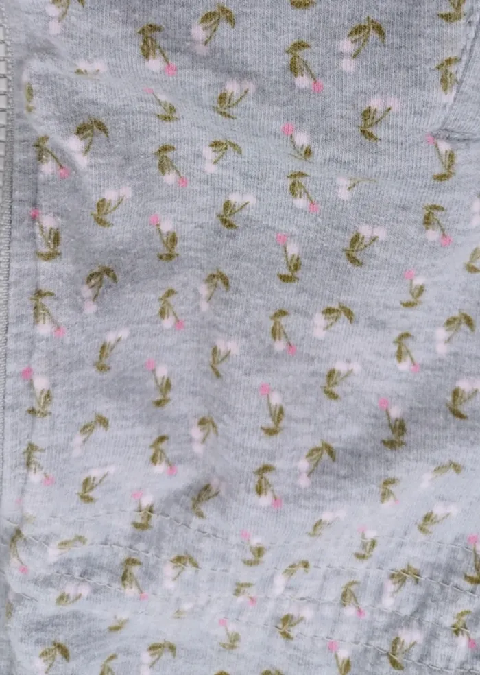 Sweat gilet zippé H&M fleuri 5 - 6 ans (116) - photo numéro 2