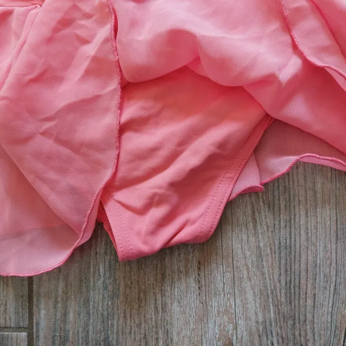 Justaucorps Dansez-Vous avec jupe intégrée taille xlc=8/10 ans corail - photo numéro 3