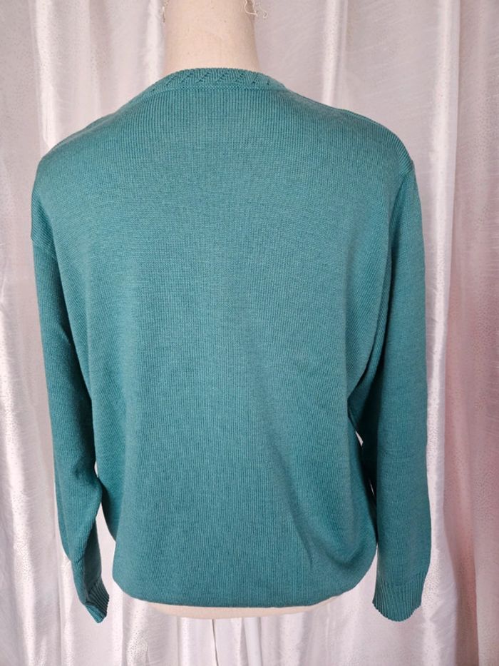 Pull vert turquoise - photo numéro 3