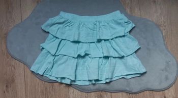 Jupe à volants okaidi bleu clair 8 ans état neuve