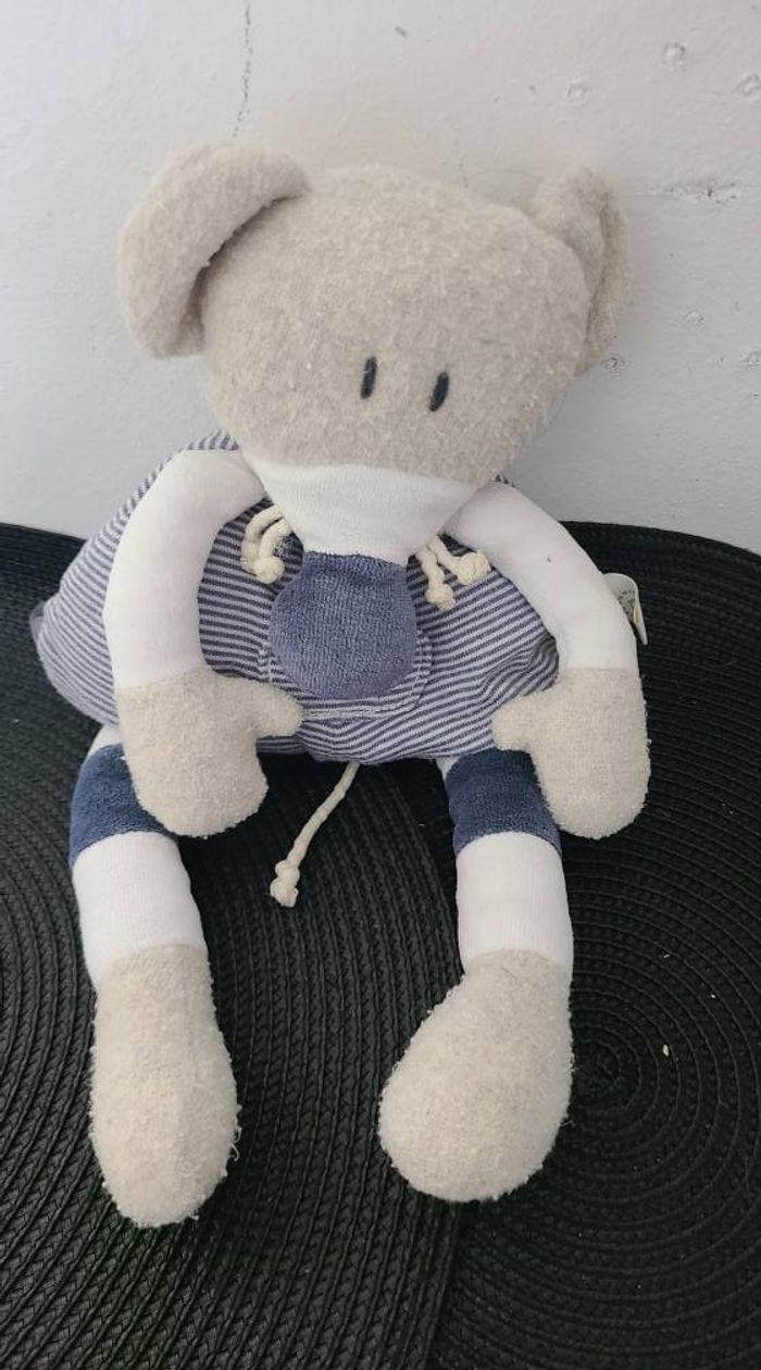 Peluche souris Bébé Confort rayé bleu blanc gris - photo numéro 2