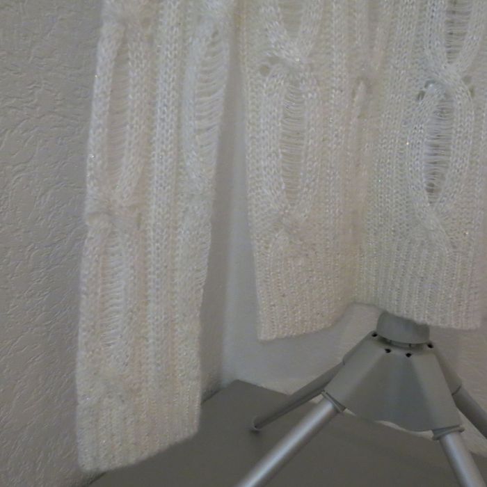 ✨ Pull ajouré blanc – Ici et Maintenant – Taille 34/36 ✨ - photo numéro 4