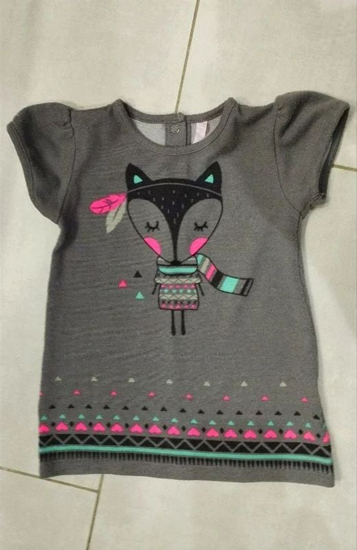 Robe bébé fille renard 12 mois