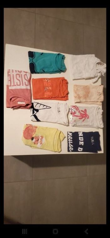Lot de 9 T-shirts manches courtes 5 ans