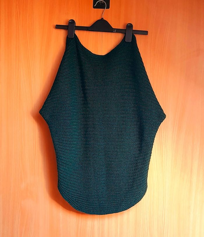 Pull acrylique vert taille unique - photo numéro 2
