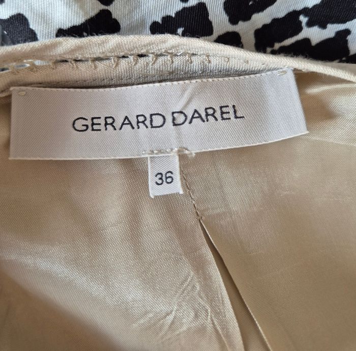 Robe Gérard Darel taille 36/S soie/lin beige broderie bas de robe - photo numéro 6
