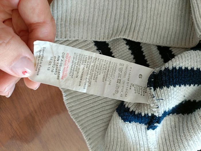 Pull fin marinière Catimini 6 ans - photo numéro 4