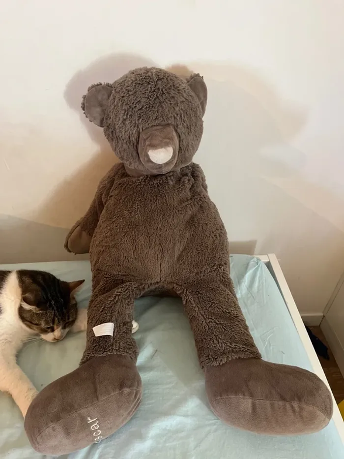 Grande peluche ours oscar j line