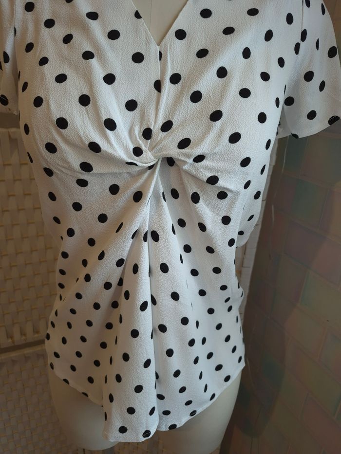Joli top blanc à pois noirs Karl Marc John femme TS / 36 - photo numéro 7