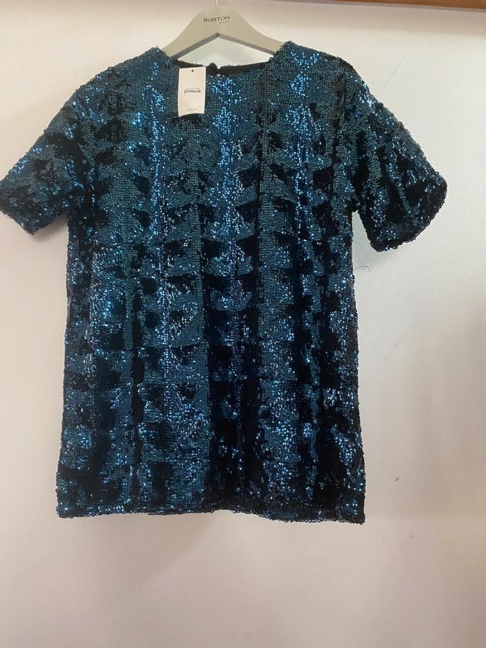 Superbe haut top Pinkie sequins Taille S Neuf